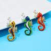 Lindo Broche de Hipocampo Pequeño Pin de Animal de Moda Sencillo y Generoso Accesorios de Ramillete Suministro de Comercio Electrónico Transfronterizo para Mujer