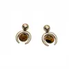 Pendientes vintage de lujo ligero estilo francés con un diseño de alta gama, adecuados para ir al trabajo, aros de moda con forma de luna, pendientes de lujo ligero