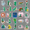 50 Piezas de Pegatinas Joguman, Dinosaurios Lindos de Dibujos Animados, Animales Lindos Cotidianos, Pegatinas Decorativas Impermeables de Moda para Tazas de Agua