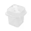 Oferta Especial del Fabricante: Vaso Cuadrado de Pulpa de Madera con Cuchara Integrada, Mousse, Ensalada de Frutas, Postre, Yogur, Caja para Helado