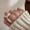 Anillo de Plata de Ley S925 Simple Dulce Fresco Industria Pesada Flor Otoño e Invierno Nuevo Anillo para Mujer Ins Alto Grado Anillo Abierto