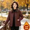 Chaqueta Abrigo de Algodón Cálido con Felpa de Invierno para Mujeres de Mediana Edad y Mayores, Ropa de Otoño e Invierno para Mamá, Ropa de Algodón para Protección contra el Frío, Chaqueta Acolchada de Algodón a la Moda