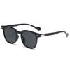 Gafas de Sol Poligonales Estilo Coreano con Marco Negro para Mujer, Protector Solar Anti-UV, Fotografía Callejera, Tendencia en Gafas de Sol de Gama Alta