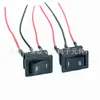 Interruptor de balancín KCD certificado TÜV 33,3 cm Pulgada 15*21 mm 3 pines 2 posiciones Todo negro con cable de 8 cm 6 A