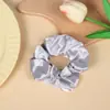 Gomas para el pelo tipo scrunchie para mujer estilo coreano, color liso, tela que no daña, simples y versátiles, coleteros de seda sintética para coleta al por mayor