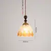 Lustre de Concha Criativo Restaurante Francês Luz Três Cabeças Mesa de Jantar Luz Estilo Vintage Romântico Retrô Nanyang Balcão de Bar Ilha de Balcão