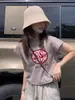 Camiseta Única de Manga Raglán para Mujer Verano 2026, Estilo de Diseñador, Ajuste Delgado de Nicho, Top Favorecedor de Manga Corta para Figuras Menudas, Estilo Dulce y Picante