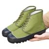 Zapatos de caña alta de una sola capa, zapatos de liberación antipinchazos, antideslizantes, resistentes al desgaste, zapatos de protección laboral, sitio de herramientas, goma, zapatos de goma, lona, antipunzones