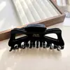 Pinza para el cabello de lazo de acetato estilo francés Versión coreana Versátil Pinza de tiburón Estampado de leopardo Horquilla de moda Accesorio para el cabello