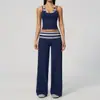 Conjunto de ginástica escovado transfronteiriço, elegante poá falso duas peças, levanta bumbum, cintura alta, secagem rápida, para corrida, esportes, yoga 4549
