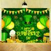 Bandera transfronteriza del Día de San Patricio 2025, tema verde del Día Nacional Irlandés, celebración, fondo decorativo de tela