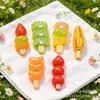 Picolé de Fruta Desenho Animado Acessórios de Resina DIY Cola de Creme Grampo de Cabelo Capa de Celular Decoração Brinquedo de Comida Enfeites Atacado