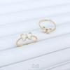 Anillo Mariposa de Circonita de Color Bolsillo de Oro de 14K Anillo Dividido de Circonio de Color Moda Lujo Ligero Avanzado Exquisito Anillo Simple