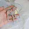 Pendientes Elegantes Coreanos de Alta Gama Aguja de Plata 925 Pendientes Largos con Borlas de Perlas Nuevo Diseño 2022