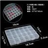Caja de almacenamiento de plástico con 24 compartimentos para piezas de hardware, con tapa, para bricolaje, con compartimentos para joyas