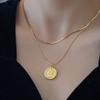 Collar de Cadena Superfina de Hueso de Serpiente en Forma de S de Acero de Titanio Europeo y Americano Chapado en Oro de 18K para Mujer, Cadena para Clavícula Moderna Simple Estilo Básico