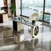 Conjunto de mesa de centro e cadeiras em pedra de luxo leve ultra-cristal, mesa de chá moderna minimalista para escritório e casa com chaleira integrada