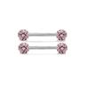 Anillo para lengua con incrustaciones de diamantes de acero inoxidable europeo y americano, para el pecho, la oreja, la nariz y la perforación transfronteriza.
