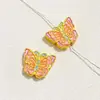 Retención de Color Alta Chapado en Cobre Oro Arena Azul Quemado Flor de Mariposa Cuentas Espaciadoras Cuentas Sueltas Pulsera DIY Cuerda de Mano Collar Accesorios de Joyería