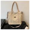 Outono e inverno popular corduroy saco mulheres de grande capacidade ombro tote bag nicho commuter classe estudante universitário bolsa de mensageiro