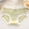 Cuecas Ultrafinas de Seda Gelo com Crotch Estendido Femininas Cintura Média Crotch de Algodão Antibacteriano 10A Nude Estudante Tamanho Grande