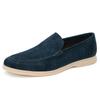 Zapatos de Hombre Mate al por Mayor, Zapatos Retro de Cuero Genuino de Caña Baja, Mocasines de Negocio de Ante de Oveja, Zapatos Casuales de Cuero Suave para Hombre