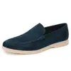 [Pre-venta No en stock] Zapatos de Hombre Mate al por Mayor, Zapatos Retro de Cuero Genuino de Caña Baja, Mocasines de Piel de Oveja Slip-On de Negocios
