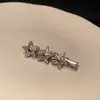 Grampo de Cabelo Exquisito Prata com Strass Estilo Coreano Nota Musical para Mulheres, Presilha Lateral Doce e Fofa para Franja e Acessórios de Cabelo