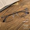Armazón de Gafas de Negocio de Titanio Puro Marca Grande Gafas Sentido Avanzado 3018 Armazón de Gafas Estrella Crocus Gafas de Proximidad Hombres Venta al por Mayor