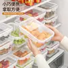 Caixa de armazenamento de frutas de grande capacidade de grau alimentício, caixa especial para freezer selada para geladeira com tampa de encaixe