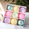 Macarrón Personalizado Bolas Navideñas Coloridas Set de Dulces Árbol de Navidad Rosa Estrella de la Punta Decoraciones Navideñas Festividad