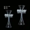 Adereços de Casamento Suporte de Flor de Gelo de Cristal Decoração da Mesa Principal Suporte de Flores para Mesa do Salão de Casamento Vaso Europeu Ornamentos de Ferro