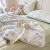 Jie Liya Colcha de Algodón Acolchada de Verano Hilo Relleno Colcha Refrigerante de Verano Juego de Cuatro Piezas Colcha de Aire Acondicionado Doble Colcha Fina de Verano Disponible para Mayorista