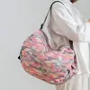 (Fin de lote) Bolsa de compras plegable de pedido original de comercio exterior, portátil, gran capacidad, ecológica para supermercado, bolsa impermeable para la compra