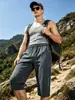 Calça Shorts Esportiva Masculina de Seda Gelada de Verão Fina Marca Genuína Casual Solta Tamanho Grande Comprimento Médio