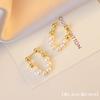Aretes de Perla Natural Aini Beini Chapados en Oro Real Aguja de Plata S925 de Nicho Venta al por Mayor 2026 Aretes Incrustados con Diamantes de Zirconia