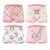 Ropa interior nueva de algodón puro para niños, bragas de dibujos animados lindas para niñas, calzoncillos tipo bóxer cómodos para niñas pequeñas, medianas y grandes, juego de cuatro piezas