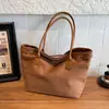 Bolsa Retro Mate para Mujer, Gran Capacidad, Nuevo Modelo 2025, Bolso de Hombro Casual de Gamuza, Bolso Tote para el Trabajo y el Viaje