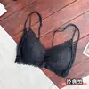 Lencería de encaje estilo francés para mujer, sexy diseño sin espalda, estilo fino para otoño e invierno, sujetador de deseo puro, sin varillas, copa triangular, adecuado para bustos pequeños