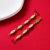 2026 Nuevo Aleación Goteo de Aceite Estilo Antiguo Año Nuevo Arena Oro Colgante Pulsera Cadena de Extensión Chapada en Oro Accesorios de Joyería DIY