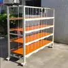 Estante de Prueba de Envejecimiento de Productos Electrónicos Estante de Prueba Carrito de Volteo Móvil con Ruedas Multicapa Estante Multifuncional Antiestático
