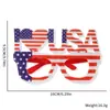 Decorações para o Dia da Independência Americana, Óculos, Fantasias para Festa Nacional, Adereços para Fotos, Armações de Óculos com Estrelas e Bandeira Vermelha, Branca e Azul