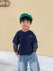 Camiseta de Manga Larga para Niños Algodón Puro Falso Dos Piezas Ropa de Otoño para Niños Holgada 2026 Nuevas Prendas Superiores para Bebés de Primavera y Otoño