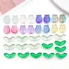 Hojas de Vidrio Degradado, Tulipanes, Rosas Accesorios para Joyería DIY, Cuentas Sueltas de Perforación Directa, Colgantes para Pulseras, Accesorios para el Cabello, Pétalos