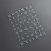 Adesivos de Estrela de Cinco Pontas para Nail Art, Tamanho Irregular, Estrelas Tortas, Estrelas de Cinco Pontas Vermelhas e Brancas, Decalques Ultra Finos para Unhas