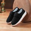 Novos Sapatos de Algodão para Meia-Idade e Idosos, Chinelos Externos de Algodão Antiderrapantes com Solado Grosso e Velcro, Calcanhar de Bolsa, Sapatos Peludos de Boca Profunda para Uso Interno para Casais