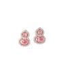 Aretes de Mariposa de Perla de Oro Real Galvanizado con Aguja de Plata S925, Aretes Femeninos y Elegantes de Gota de Agua, Collar Pequeño Fresco y Versátil