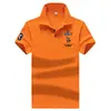 Camiseta de Manga Corta para Hombre con Cuello de Solapa Verano Negocios Color Sólido Juvenil Corte Ajustado Bordada Manga Corta Camiseta para Hombre Top