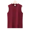 Chaleco de algodón sin mangas de peso pesado 230g, nuevo estilo de verano moderno, camiseta sin mangas casual holgada para deportes y fitness para hombres