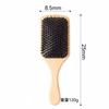 Pente de Bambu com Airbag para Cabeleireiro Combate à Eletricidade Estática Pente de Madeira Portátil Pente de Caveira Fluffy para Alisar Cabelo Feminino